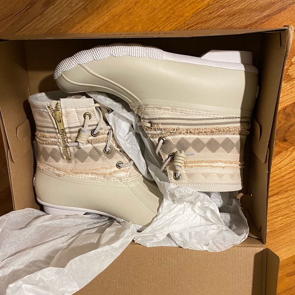 Women's Saltwater Textured Stripe Duck Booties